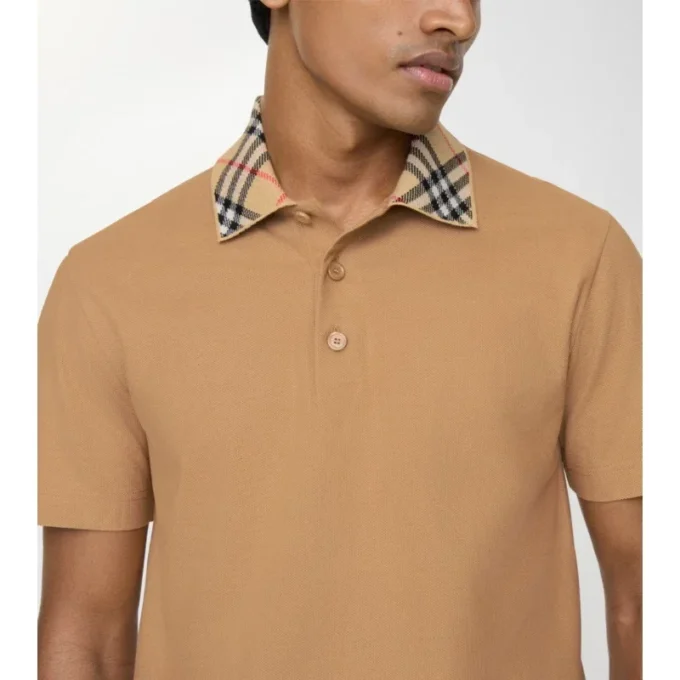 Camisas de algodón con cuello a cuadros