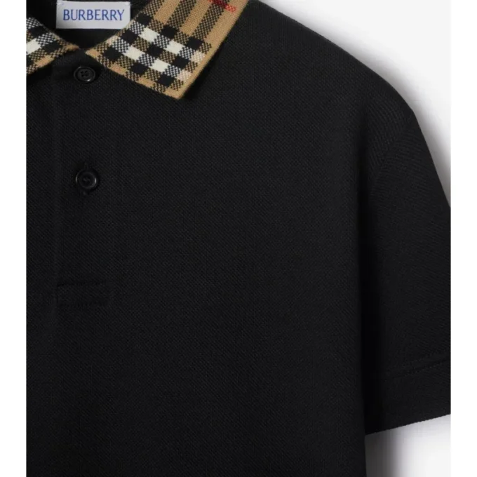 Camisas de algodón con cuello a cuadros
