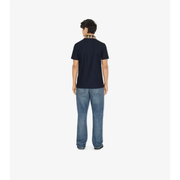 Camisas de algodón con cuello a cuadros