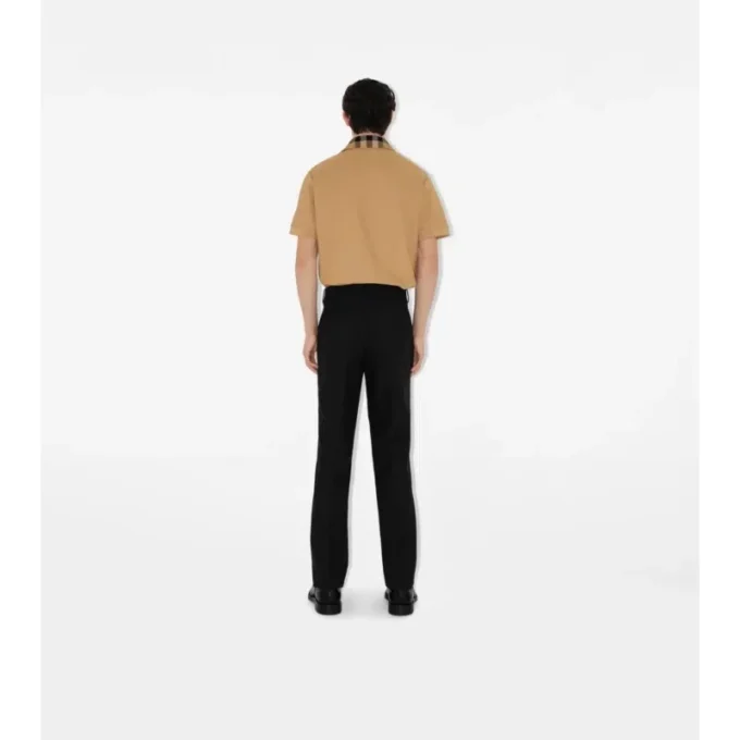 Camisas de algodón con cuello a cuadros