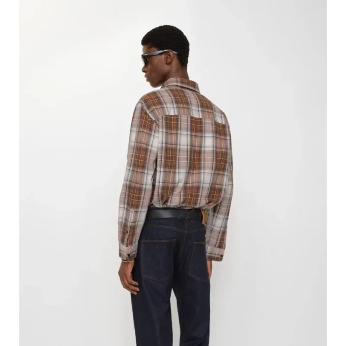 Camisas de algodón con estampado de cuadros Madras
