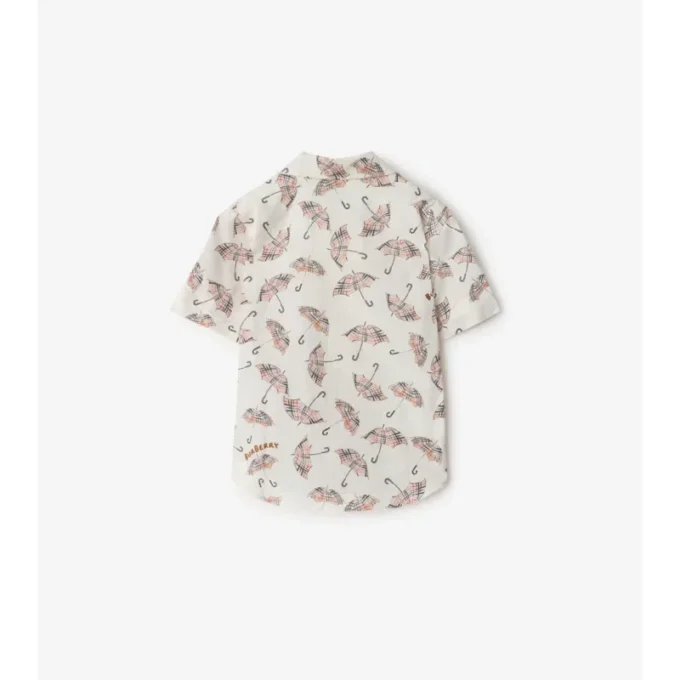 Camisas de algodón con estampado de paraguas