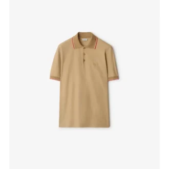 Camisas de algodón con logotipo en el cuello