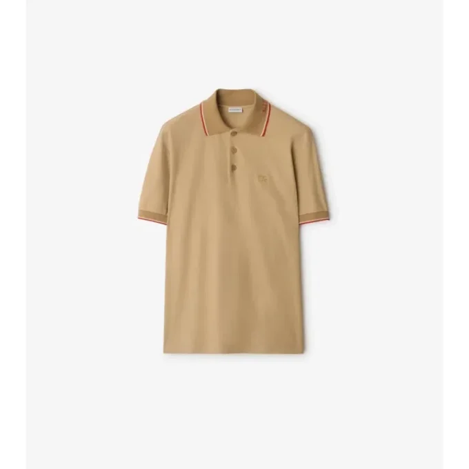 Camisas de algodón con logotipo en el cuello