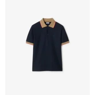 Camisas de algodón con logotipo en el cuello