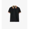 Camisas de algodón con logotipo en el cuello
