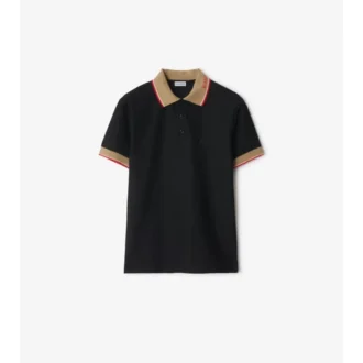 Camisas de algodón con logotipo en el cuello
