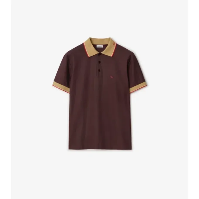 Camisas de algodón con logotipo en el cuello