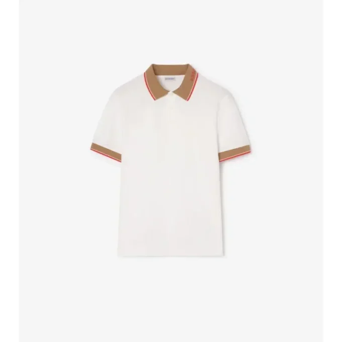 Camisas de algodón con logotipo en el cuello