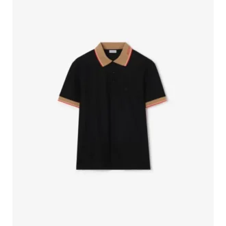 Camisas de algodón con logotipo en el cuello