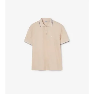 Camisas de algodón con logotipo en el cuello