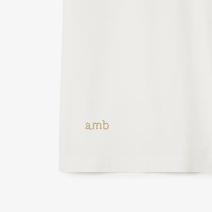 Camisas de algodón con logotipo en el cuello