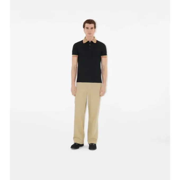 Camisas de algodón con logotipo en el cuello
