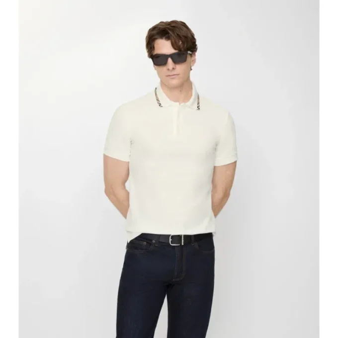 Camisas de algodón con ribetes de cuadros