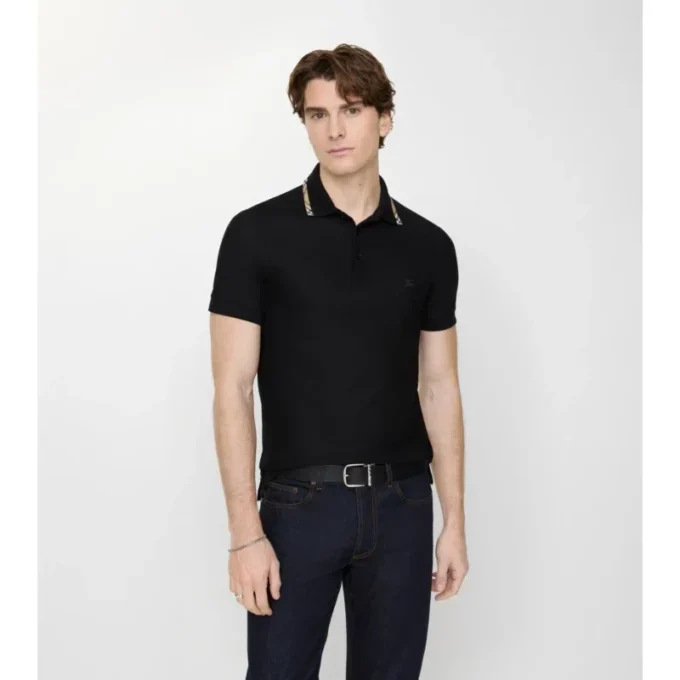 Camisas de algodón con ribetes de cuadros
