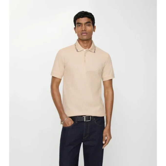 Camisas de algodón con ribetes de cuadros