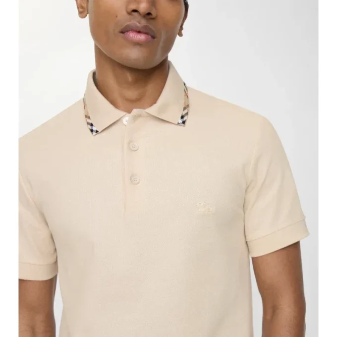Camisas de algodón con ribetes de cuadros
