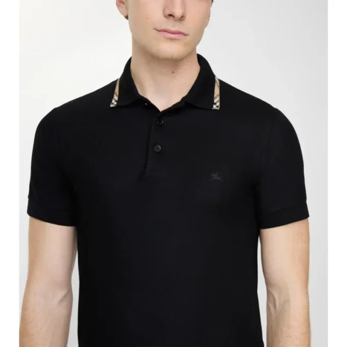 Camisas de algodón con ribetes de cuadros