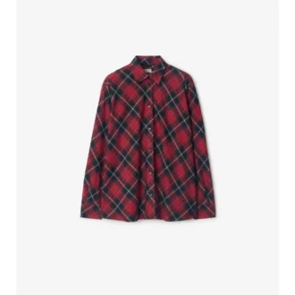 Camisas de franela de algodón a cuadros de corte holgado