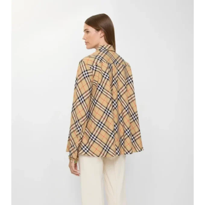 Camisas de franela de algodón a cuadros de corte holgado