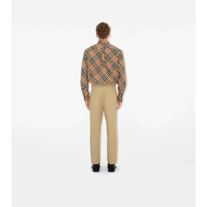 Camisas de popelín de algodón a cuadros de corte holgado
