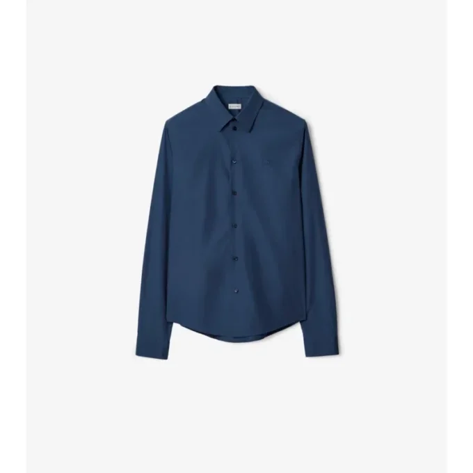 Camisas de popelín de algodón de corte regular