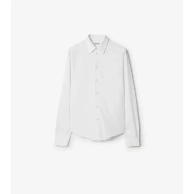 Camisas de popelín de algodón de corte regular