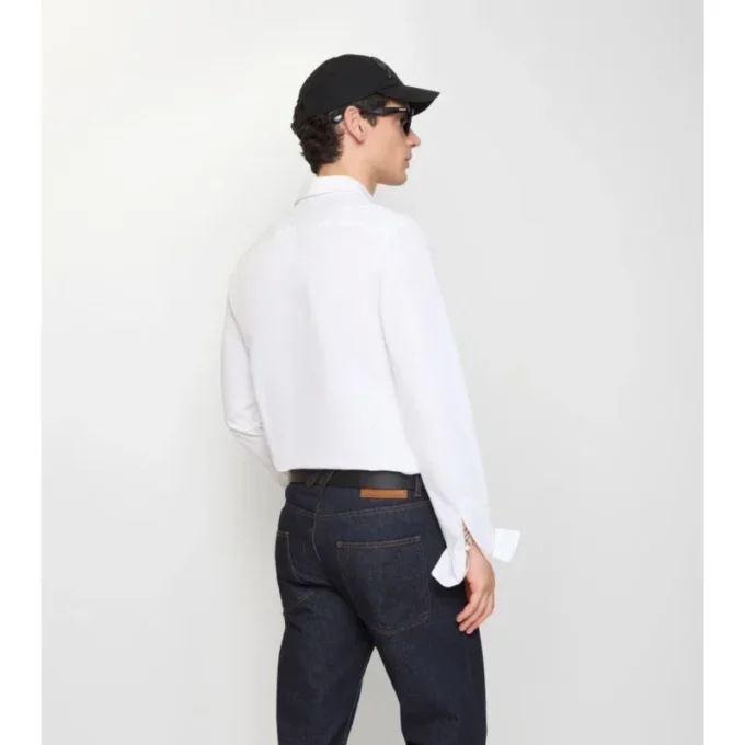 Camisas de popelín de algodón de corte regular