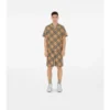 Camisas de seda con estampado de cuadros oversize
