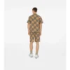 Camisas de seda con estampado de cuadros oversize