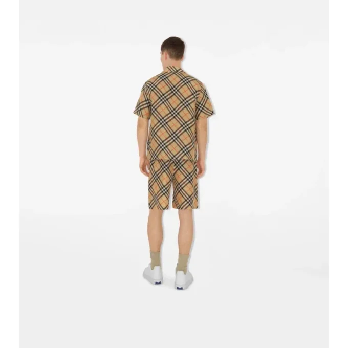 Camisas de seda con estampado de cuadros oversize