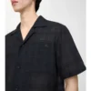 Camisas de voile de algodón a cuadros de corte holgado