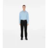 Camisas formales de popelín de algodón de corte entallado