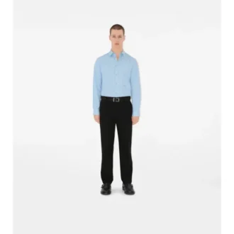 Camisas formales de popelín de algodón de corte entallado