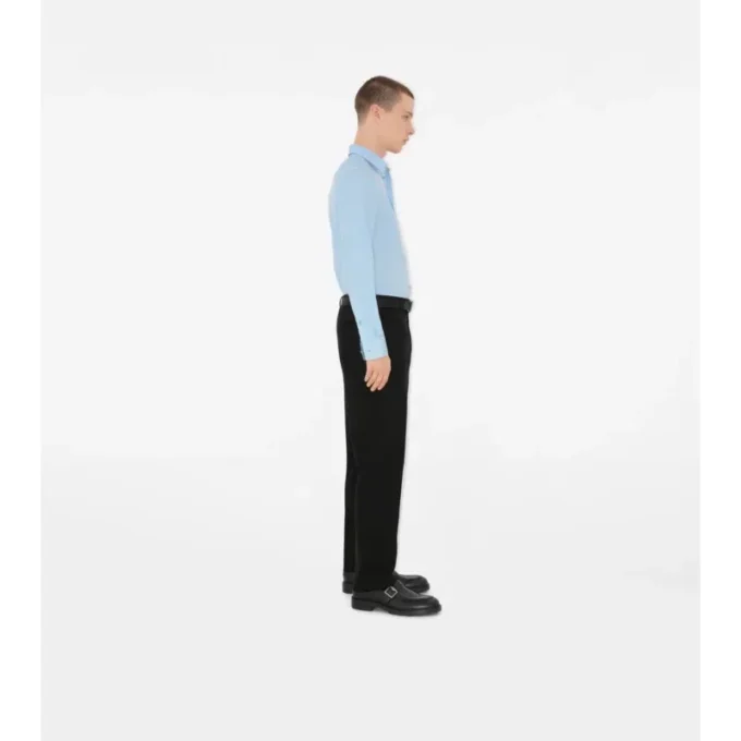 Camisas formales de popelín de algodón de corte entallado