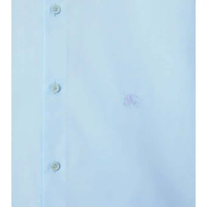Camisas formales de popelín de algodón de corte entallado