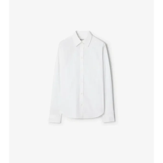Camisas formales de popelín de algodón de corte regular