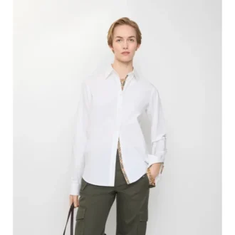 Camisas formales de popelín de algodón de corte regular