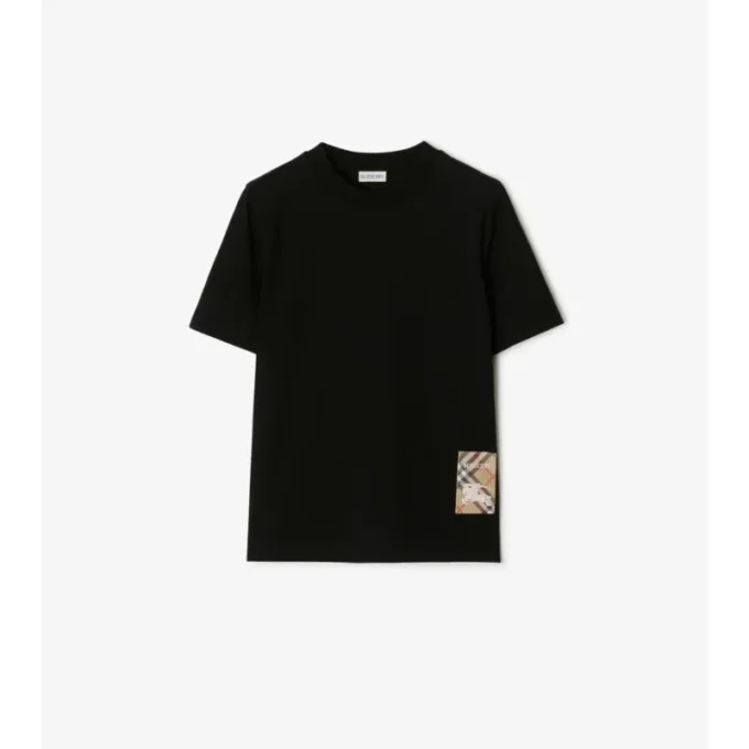 Camiseta de algodón Check Label