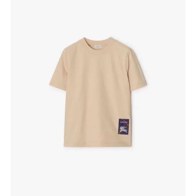 Camiseta de algodón Check Label