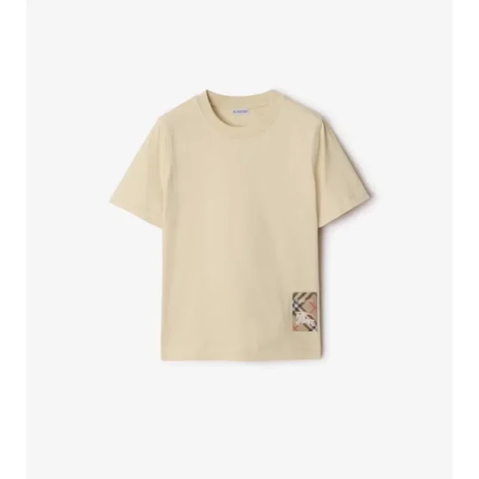 Camiseta de algodón Check Label