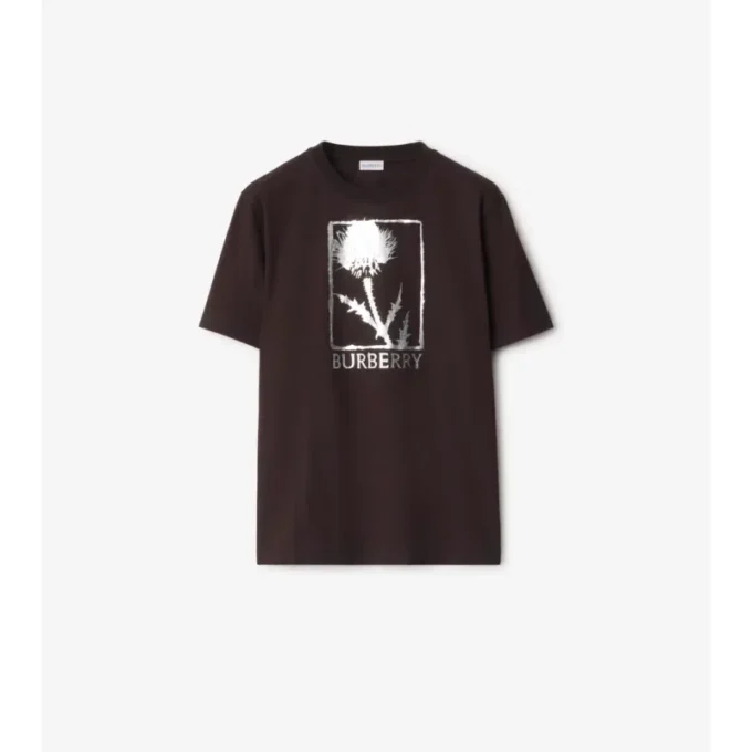 Camiseta de algodón con cardo