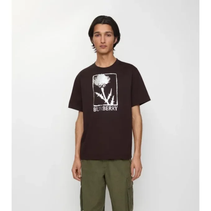 Camiseta de algodón con cardo