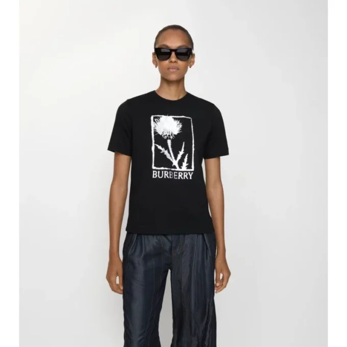 Camiseta de algodón con cardo