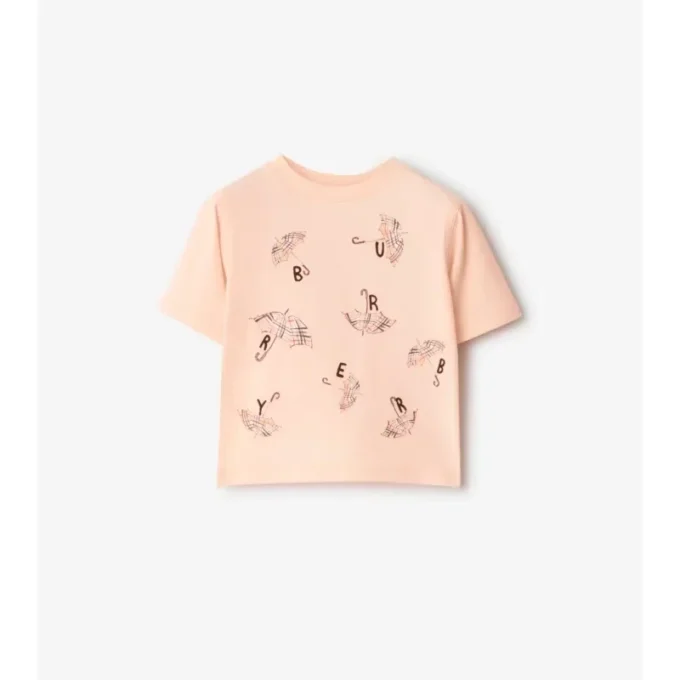 Camiseta de algodón con el logotipo del paraguas