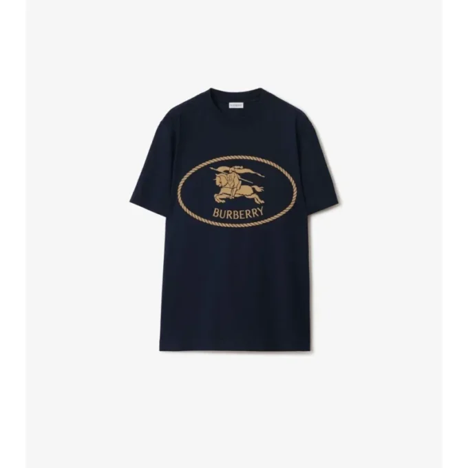 Camiseta de algodón con estampado de caballero