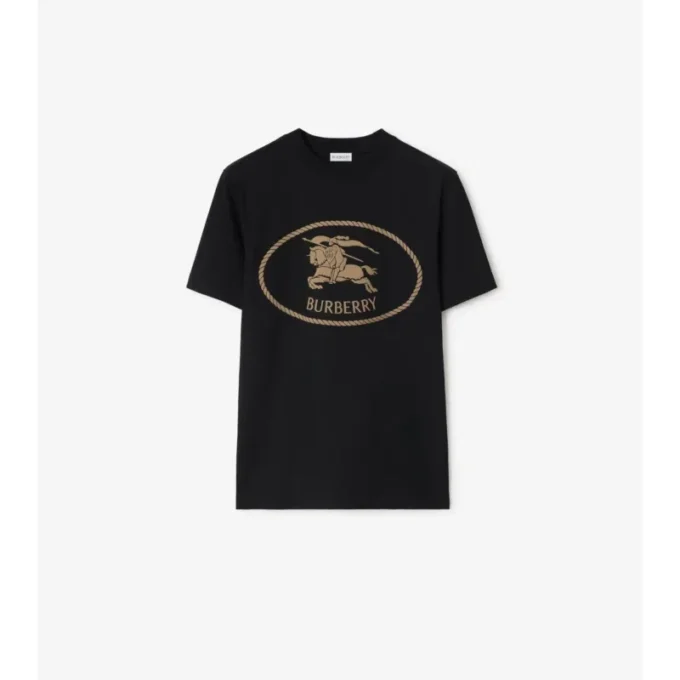 Camiseta de algodón con estampado de caballero