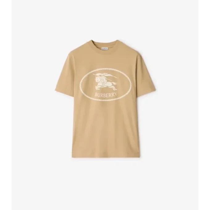 Camiseta de algodón con estampado de caballero