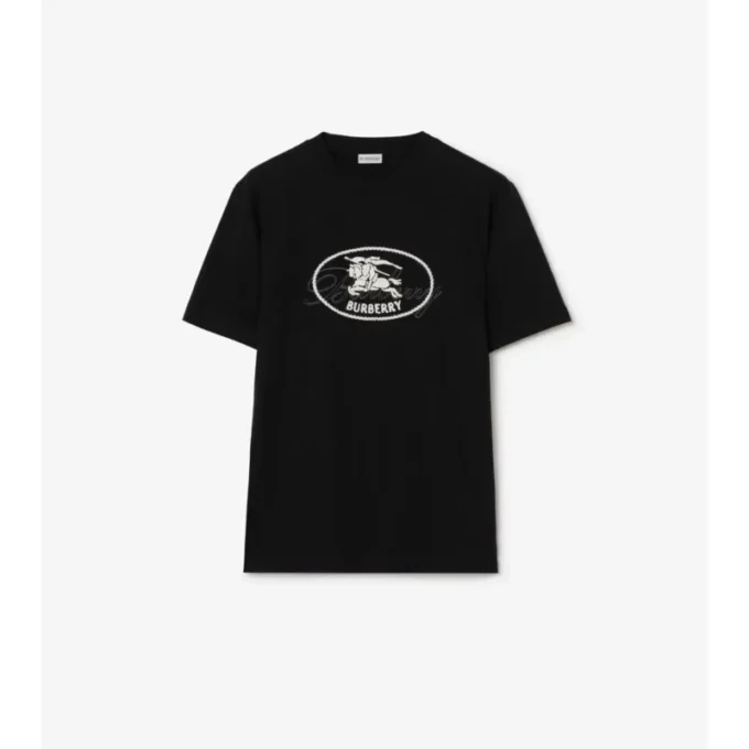 Camiseta de algodón con estampado de caballero