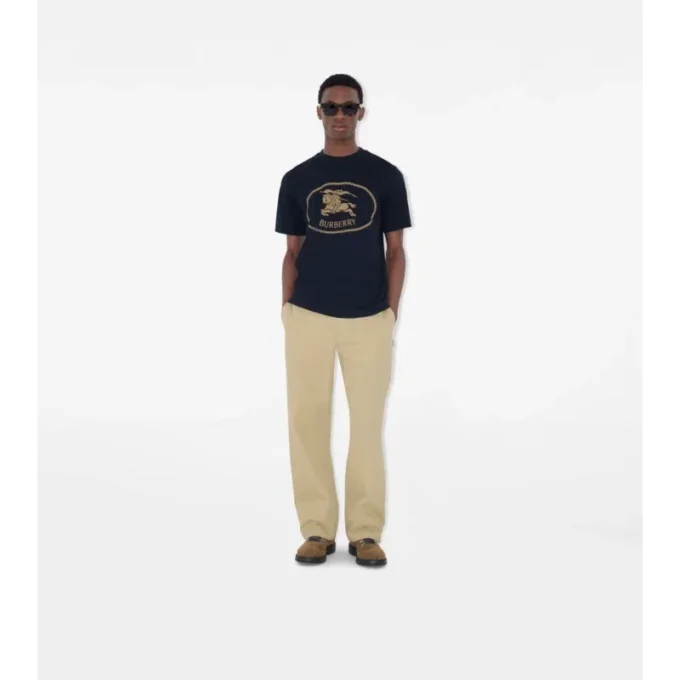 Camiseta de algodón con estampado de caballero